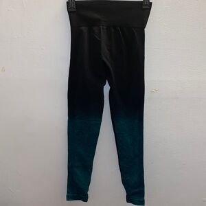 Elegant Black and Teal Women's Leggings